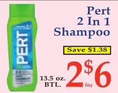 DeMoulas Market Basket Pert 2 in 1 shampoo offer