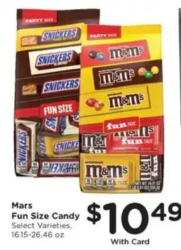 Pay Less Mars Fun Size Candy offer