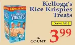 DeMoulas Market Basket Kellogg's Rice Krispies Treats offer