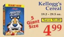 DeMoulas Market Basket Kellogg's Frosted Flakes offer