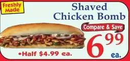 DeMoulas Market Basket Shaved Chicken Bomb offer