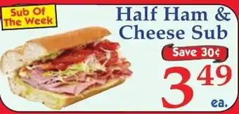 Half Ham & Cheese Sub