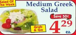 DeMoulas Market Basket Medium Greek Salad offer