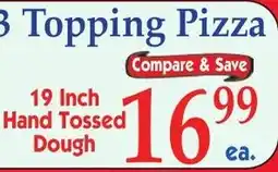 DeMoulas Market Basket 3 Topping Pizza offer