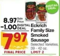Amigos United Eckrich Family Size Smoked Sausage offer