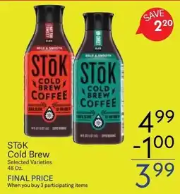 Riesbeck Stok cold brew offer