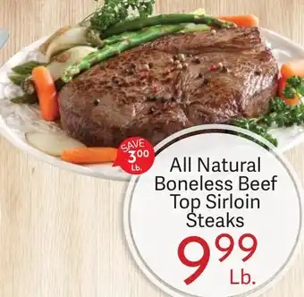 All Natural Boneless Beef Top Sirloin Steaks