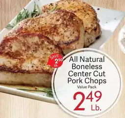 Riesbeck All Natural Boneless Center Cut Pork Chops offer