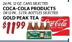 Breaux Mart Coca-Cola Products or 12 Pk. .5 Ltr. Bottles Selected Gold Peak Tea offer