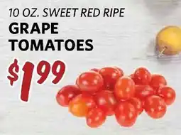 Breaux Mart Sweet red ripe grape tomatoes offer