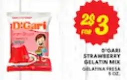 Ideal Market D'Gari strawberry gelatin mix offer