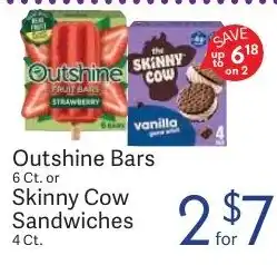 Riesbeck Outshine Bars or Skinny Cow Sandwiches offer