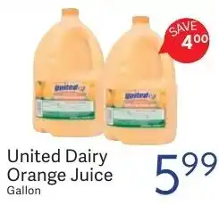 Riesbeck United Dairy Orange Juice offer