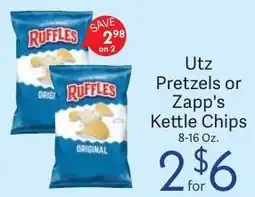 Riesbeck Utz Pretzels or Zapp's Kettle Chips offer