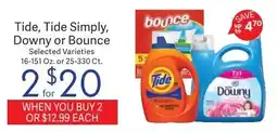 Riesbeck Tide, Tide Simply, Downy or Bounce offer