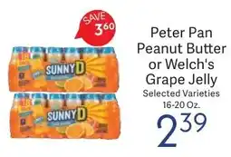 Riesbeck Peter Pan Peanut Butter or Welch's Grape Jelly offer