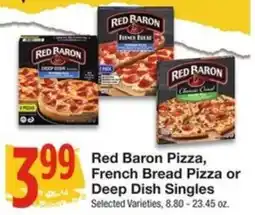 Amigos United Red Baron Pizza, French Bread Pizza or Deep Dish Singles offer
