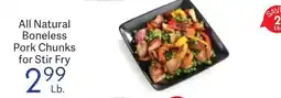 Riesbeck All Natural Boneless Pork Chunks for Stir Fry offer