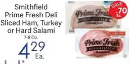 Riesbeck Smithfield prime fresh deli sliced ham, turkey or hard salami offer