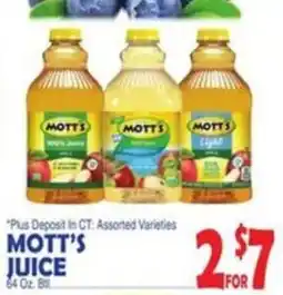 Bravo Supermarkets Mott's juice offer