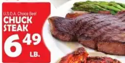 Bravo Supermarkets U.S.D.A. Choice Beef Chuck Steak offer