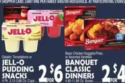 Bravo Supermarkets Jell-o pudding snacks offer