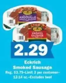 Schnucks Eckrich Smoked Sausage offer