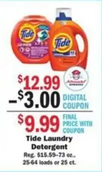 Schnucks Tide Laundry Detergent offer