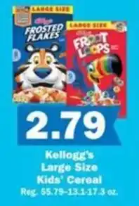 Schnucks Kellogg's Large Size Kids' Cereal offer