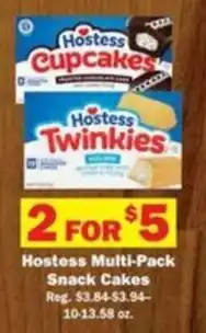 Schnucks Hostess Multi-Pack Snack Cakes offer