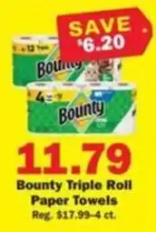 Schnucks Bounty Triple Roll Paper Towels offer