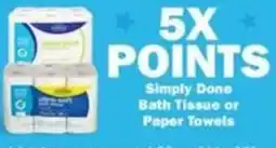 Schnucks Simply Done Bath Tissue or Paper Towels offer