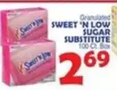 Bravo Supermarkets Sweet 'n Low Granulated Sugar Substitute offer