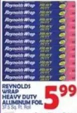 Bravo Supermarkets Reynolds wrap heavy duty aluminum foil offer