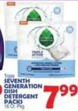 Bravo Supermarkets Triple seventh generation dish detergent packs offer