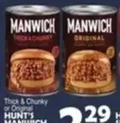 Bravo Supermarkets Hunt's Manwich sauce offer