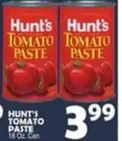 Bravo Supermarkets Hunt's tomato paste offer