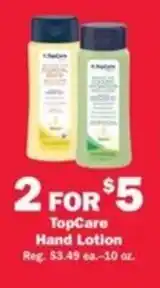 Schnucks TopCare Hand Lotion offer