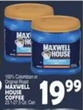 Bravo Supermarkets Maxwell House coffee offer