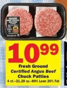Schnucks Fresh Ground Certified Angus Beef Chuck Patties offer
