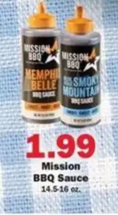 Schnucks Mission BBQ Sauce offer