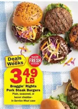 Schnucks Braggin' Rights Pork Steak Burgers offer
