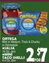 Bravo Supermarkets Ortega salsa or mini taco shells offer