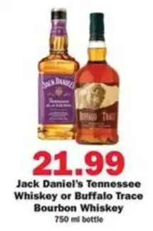 Schnucks Jack Daniel's Tennessee Whiskey or Buffalo Trace Bourbon Whiskey offer