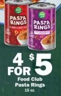 Schnucks Food Club Pasta Rings offer