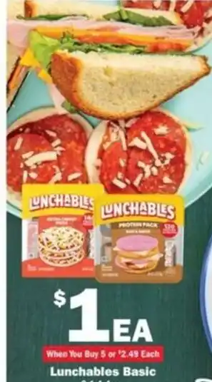Schnucks Lunchables Basic offer