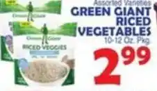 Bravo Supermarkets Green giant riced vegetables offer