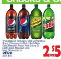 Bravo Supermarkets Pepsi, Schweppes or Mountain Dew offer