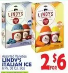 Bravo Supermarkets Lindy's Italian Ice offer