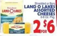 Bravo Supermarkets Land O Lakes assorted cheeses offer
